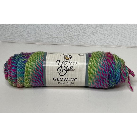 Yarn Bee Office Yarn Bee Glowing Purple Multi 8 Skein 98 Yards